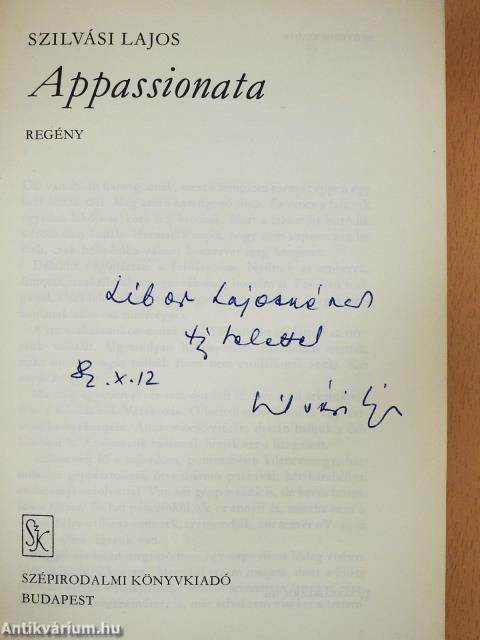 Appassionata (dedikált példány)