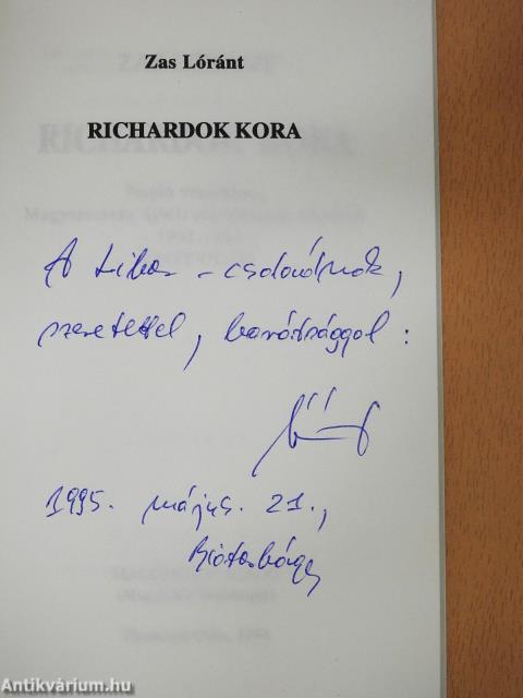Richardok kora (dedikált példány)