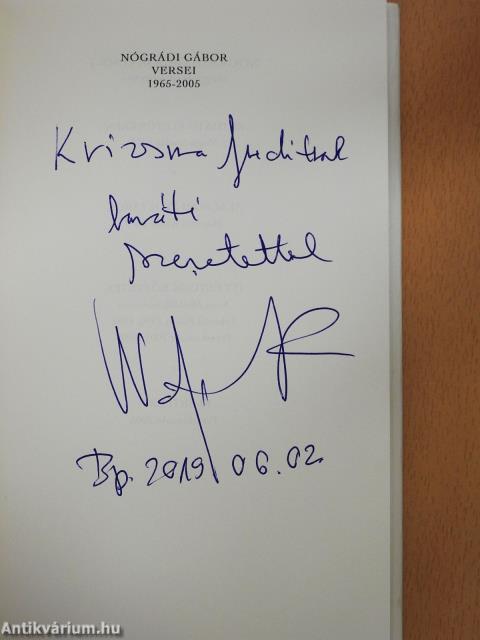 Nógrádi Gábor versei (dedikált példány)