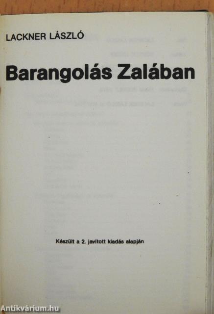 Barangolás Zalában (minikönyv)