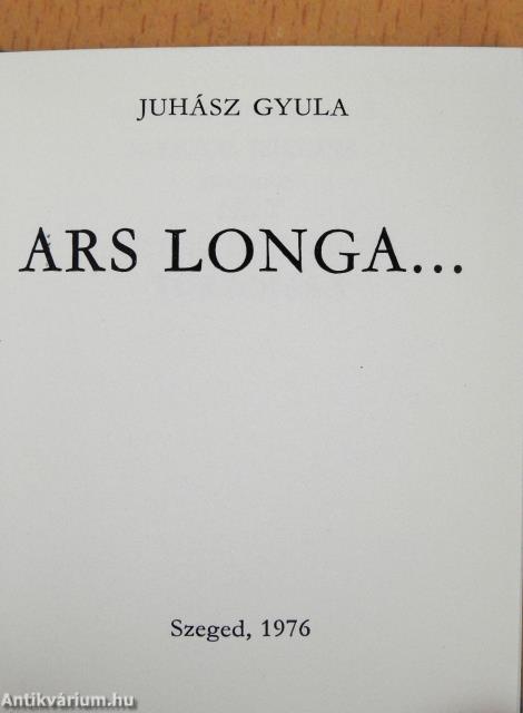 Ars Longa... (minikönyv)