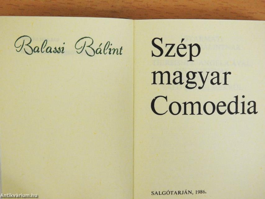 Szép magyar Comoedia (minikönyv)