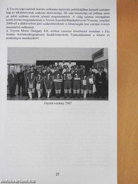 A 100 éves Fáy jubileumi évkönyve 1908-2008