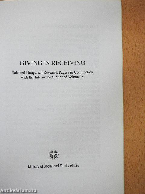 Giving is Receiving