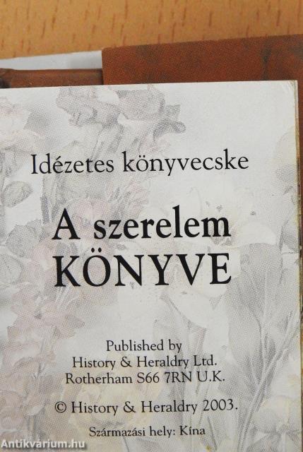A szerelem könyve (minikönyv)
