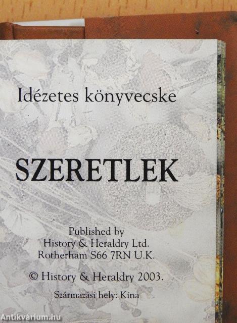 Szeretlek (minikönyv)