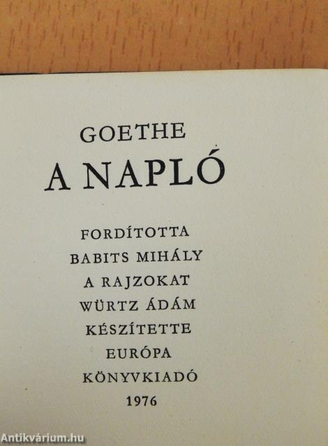 A napló (minikönyv)