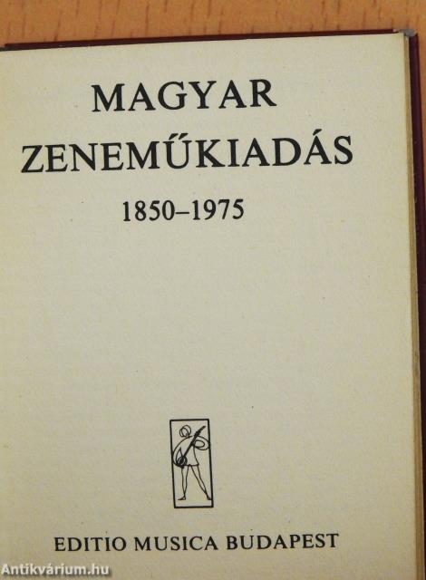 Magyar zeneműkiadás 1850-1975 (minikönyv) (számozott)