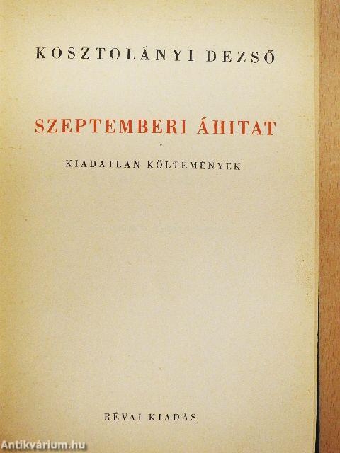 Szeptemberi áhitat