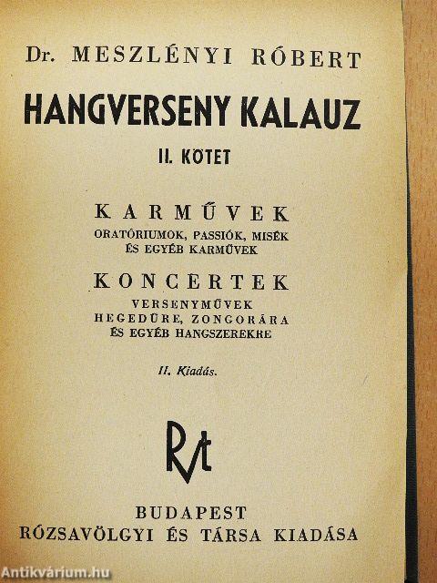 Hangverseny kalauz II.