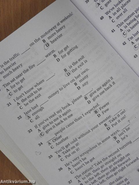 Angol teszt kézikönyv megoldási kulcsokkal közép- és felsőfokon