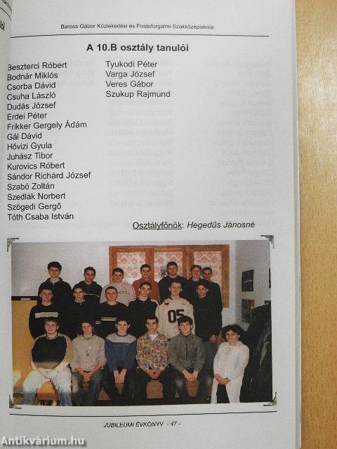 Baross Gábor Közlekedési és Postaforgalmi Szakközépiskola 1963-2003