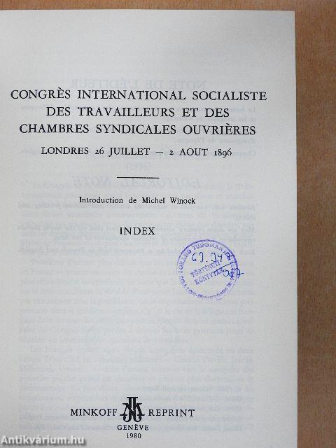 Congrés International Socialiste des Travailleurs et des Chambres Syndicales Ouvriéres V.