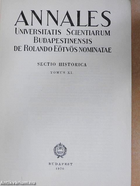 Annales Universitatis Scientiarum Budapestinensis de Rolando Eötvös nominatae XI.