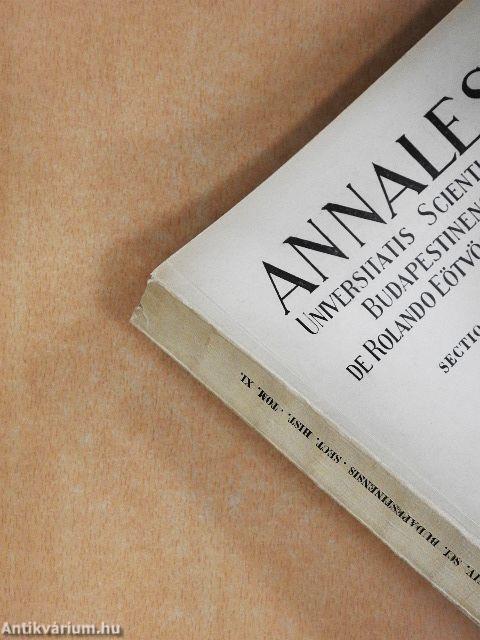 Annales Universitatis Scientiarum Budapestinensis de Rolando Eötvös nominatae XI.