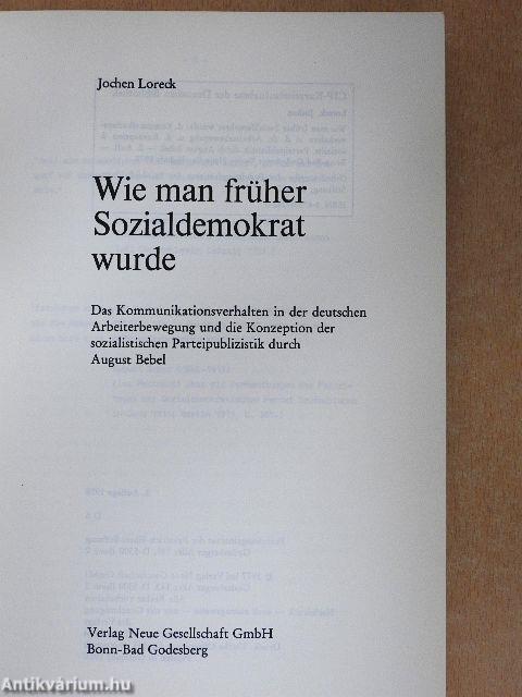 Wie man früher Sozialdemokrat wurde