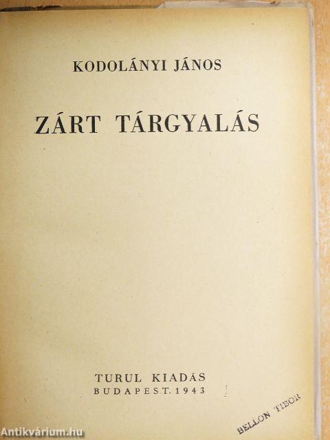 Zárt tárgyalás