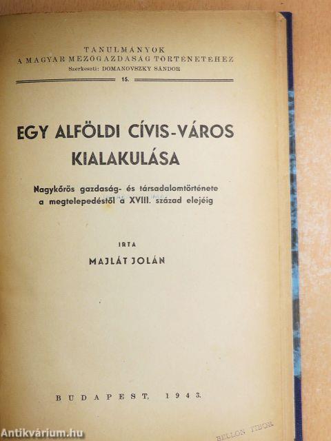 Egy alföldi cívis-város kialakulása
