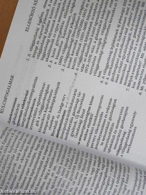 A nemzetközi gazdaságtan és a világgazdaságtan alapjai