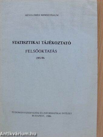 Statisztikai tájékoztató 1985/86.