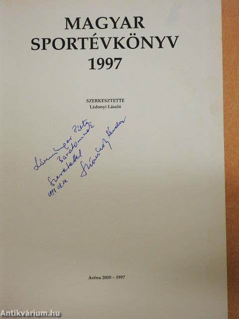 Magyar Sportévkönyv 1997 (dedikált példány)
