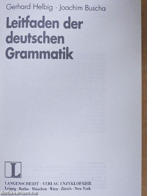 Leitfaden der deutschen Grammatik