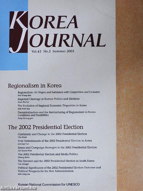 Korea Journal Summer 2003
