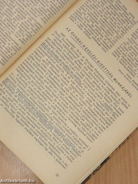 Óvodai nevelés 1963. január-december