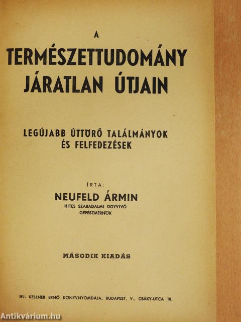 A természettudomány járatlan útjain (dedikált példány)
