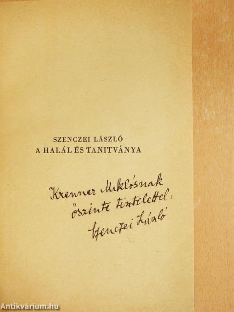 A halál és tanítványa (dedikált példány)