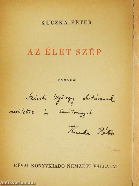 Az élet szép (dedikált példány)