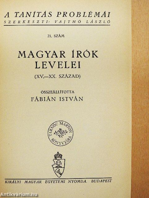 Magyar írók levelei