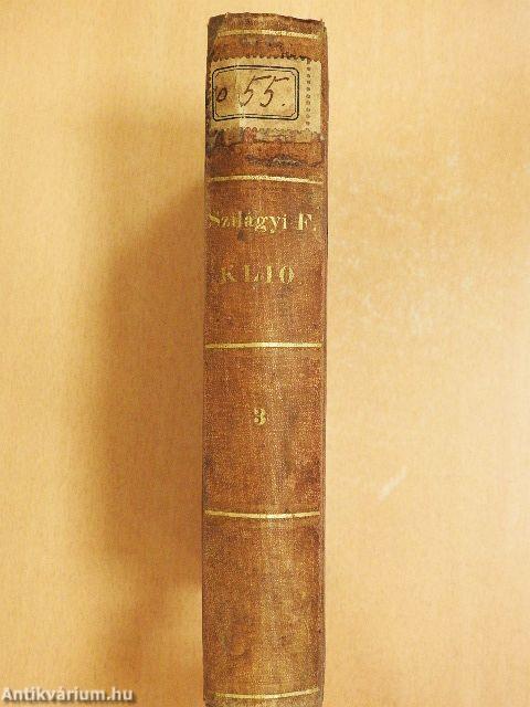 Klio Historiai 'sebkönyv III Esztendő