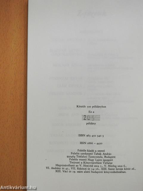 Vizafogó (sorszámozott, dedikált példány)