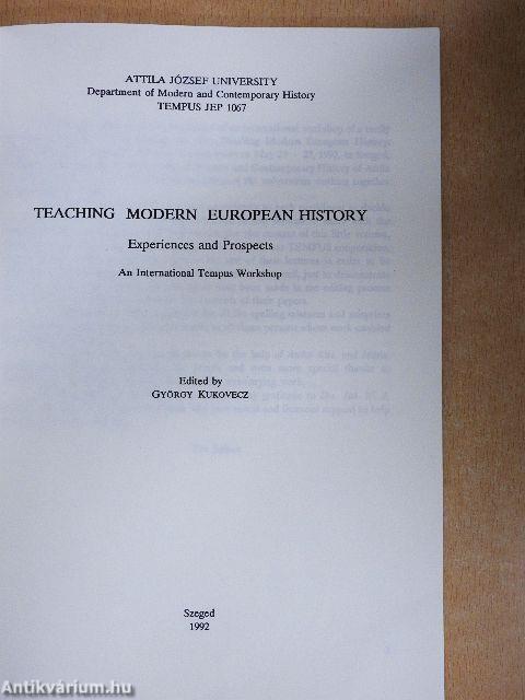 Teaching modern European history