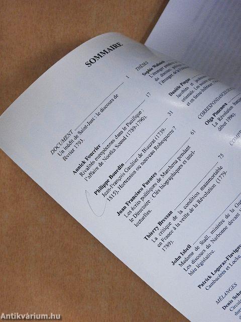 Annales Historiques de la Revolution Francaise Janvier-Mars 1997