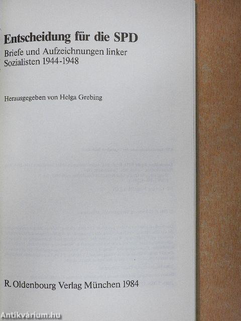 Entscheidung für die SPD
