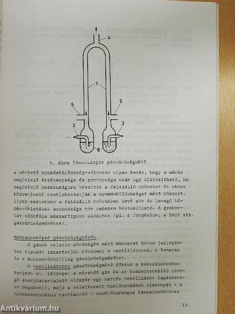 Sűrűség- és szintmérés műszerei és mérései
