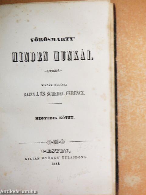 Vörösmarty minden munkái III-IV.