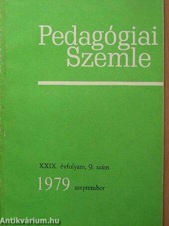 Pedagógiai Szemle 1979. szeptember