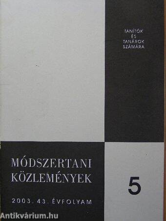 Módszertani közlemények 2003/5.
