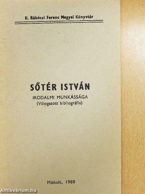 Sőtér István irodalmi munkássága