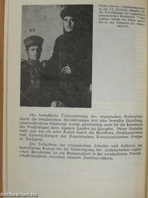 Die Solidarität der Werktätigen Rumäniens mit der proletarischen Revolution in Ungarn