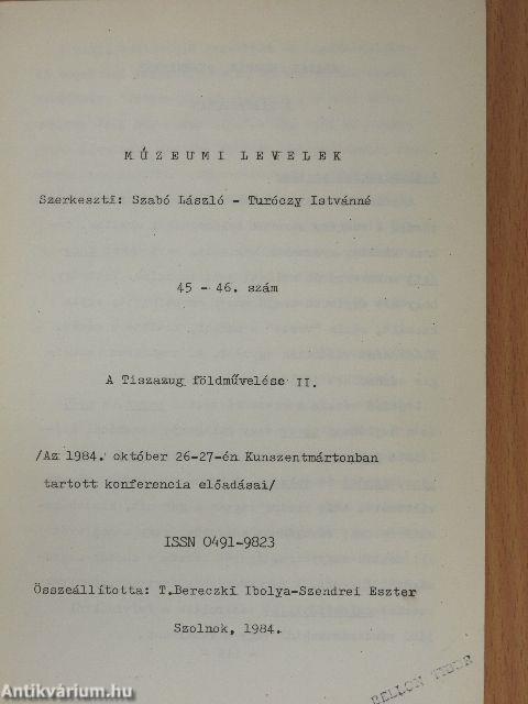 Múzeumi levelek 45-46.