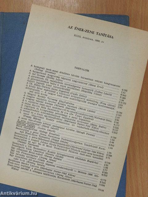 Az ének-zene tanítása 1986-1987/1-6.