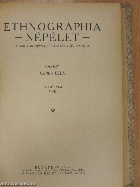 Ethnographia - Népélet 1939-1940/1-4.