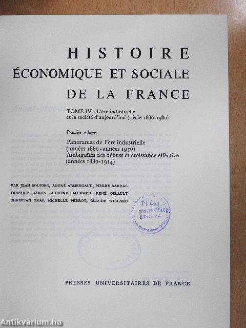 Histoire Économique et Sociale de la France IV/1.
