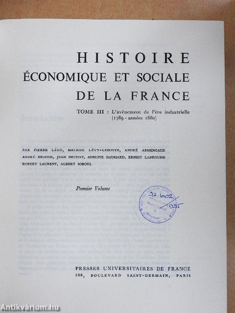 Histoire Économique et Sociale de la France III/1.