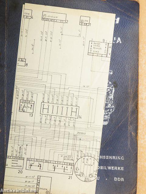 "Trabant 601" személygépkocsi kezelési útmutatója