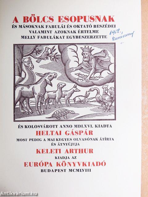 A bölcs Esopusnak és másoknak fabulái